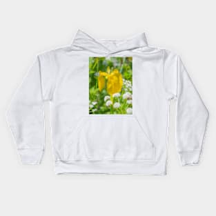 Wild Yellow Iris Kids Hoodie